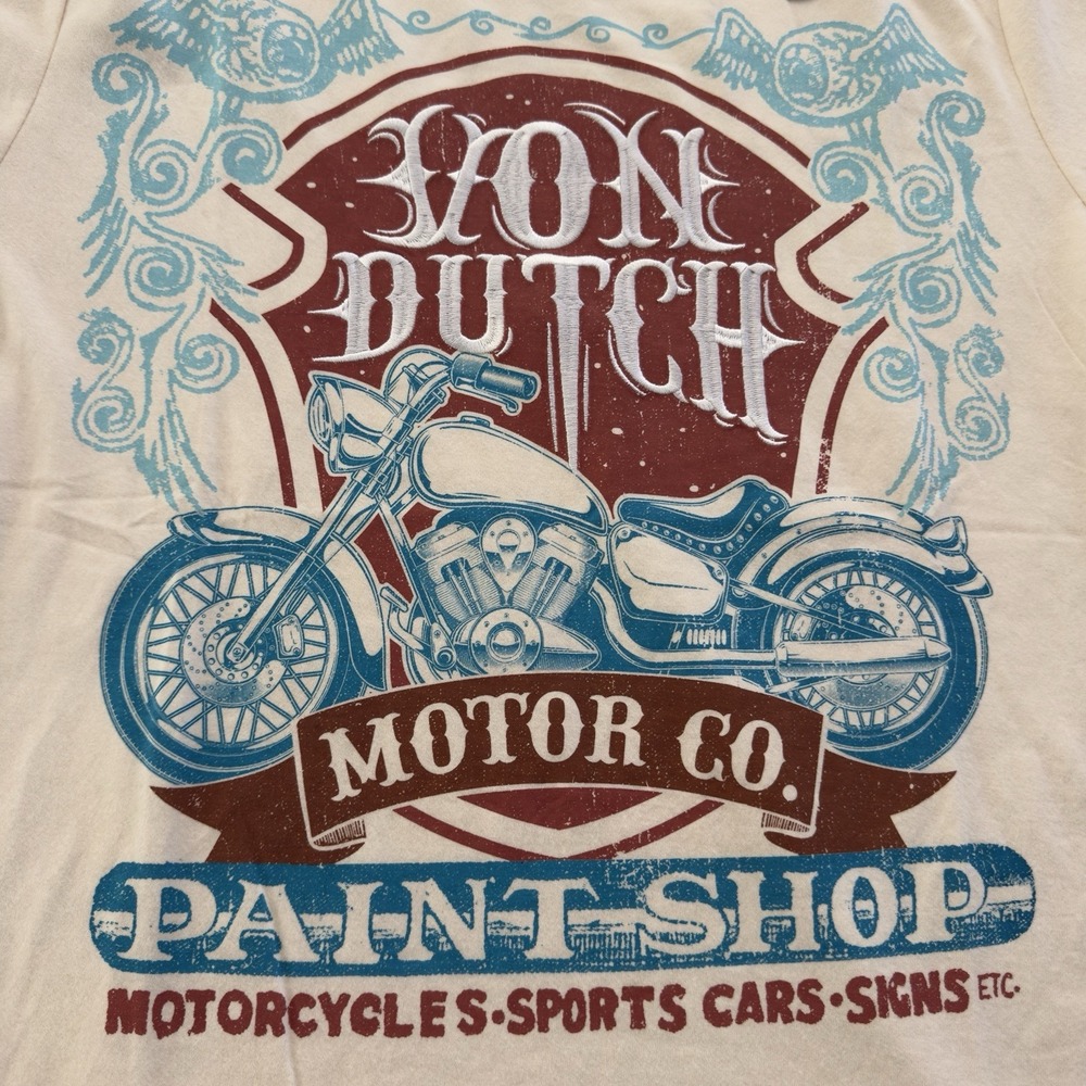 Von Dutch Men's Motorcycle Paint Shop‎ Graphic Short Sleeve T-Shirt Size Large - Picture 4 of 9